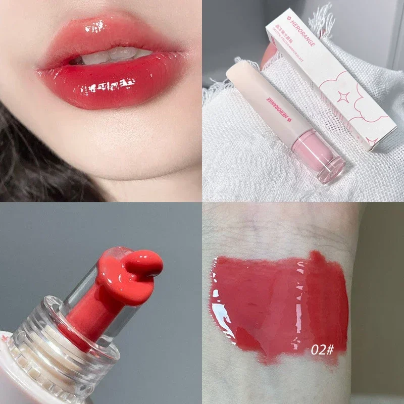 Płynna szminka koreańska jelly efekt lustra długotrwała Błękitny