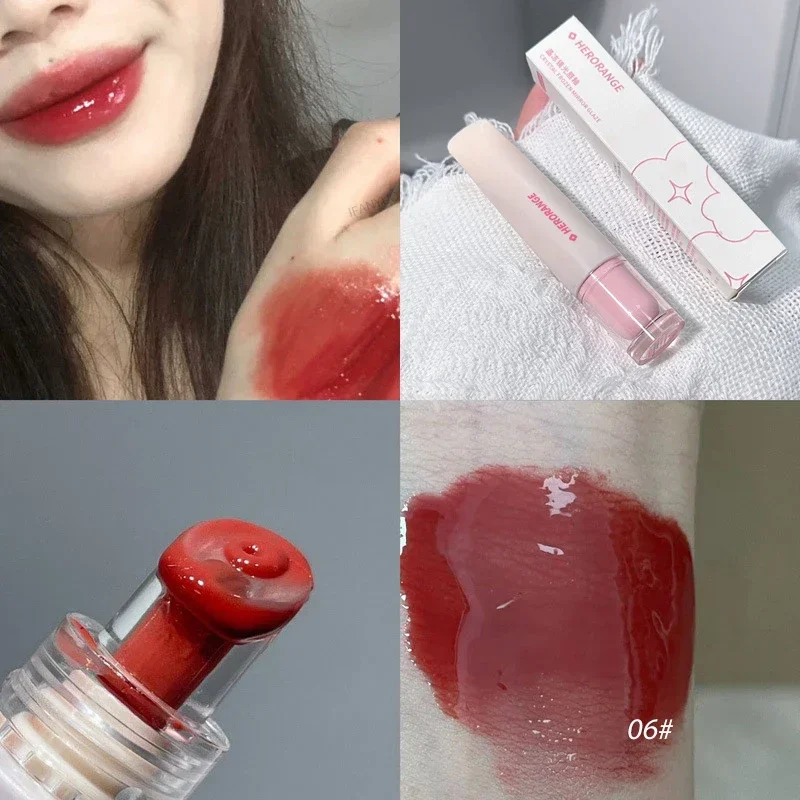 Płynna szminka koreańska jelly efekt lustra długotrwała Jasnozielony