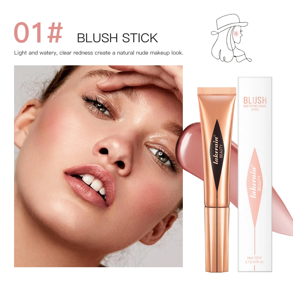 Płynny bronzer do twarzy z aplikatorem w sztyfcie — kontur i rozświetlenie Khaki