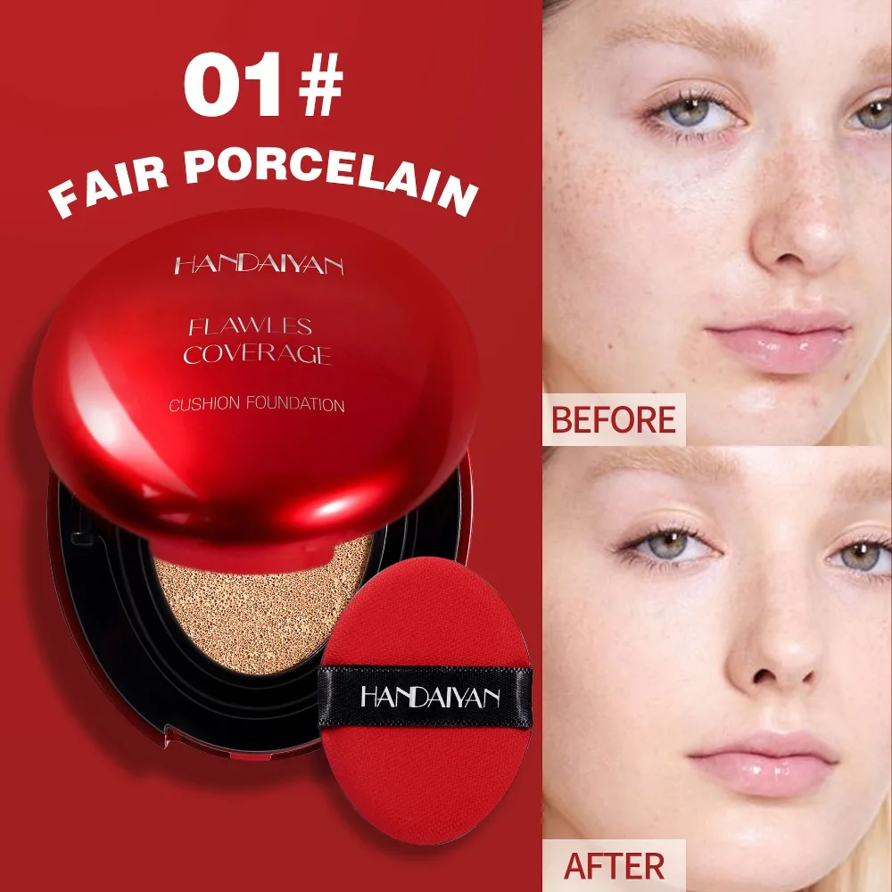 Podkład w poduszce nawilżający lekki koreański cushion foundation Khaki