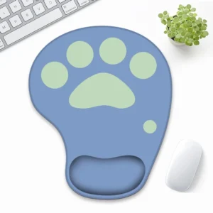 Podkładka pod mysz z podpórką pod nadgarstek koci pazur kawaii Brązowy