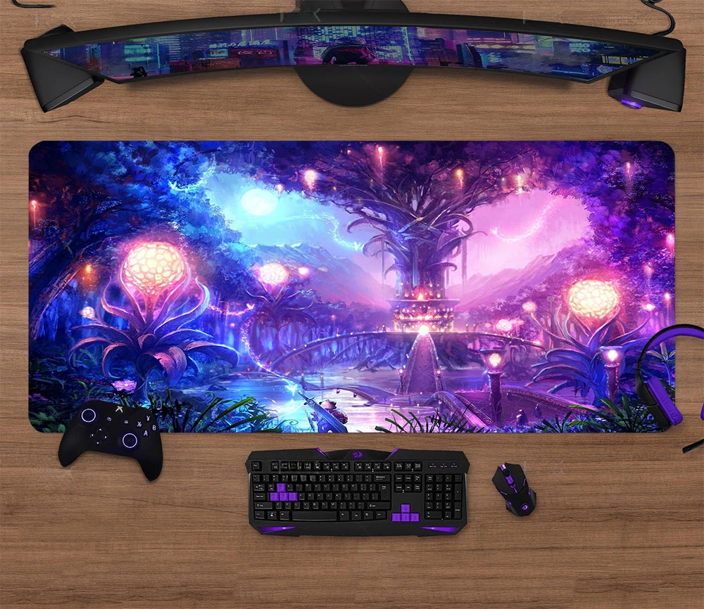 Podkładka pod mysz z kotem gotyckim – mata na biurko 900x400 mm XL Ciemnoszary