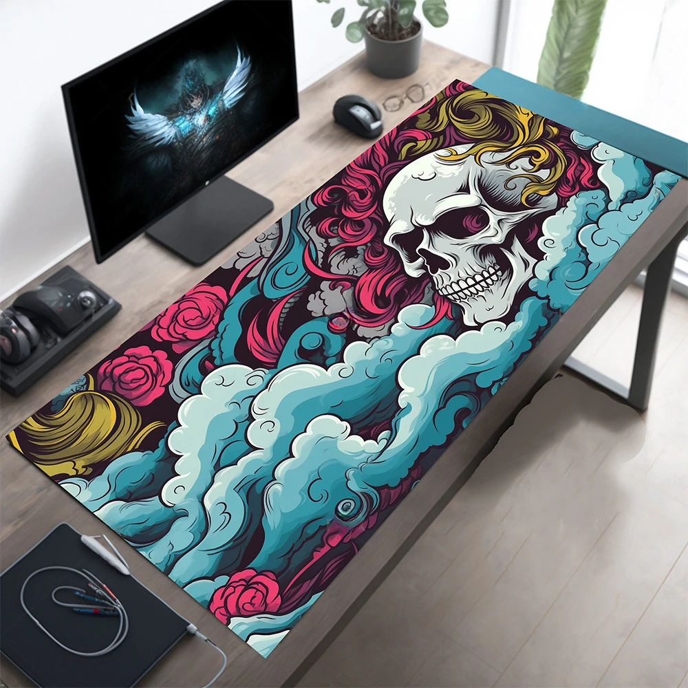 Podkładka pod mysz z kotem gotyckim – mata na biurko 900x400 mm XL Pomarańczowy