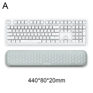Podkładka pod mysz z podpórką pod nadgarstek z pianki memory foam Biały
