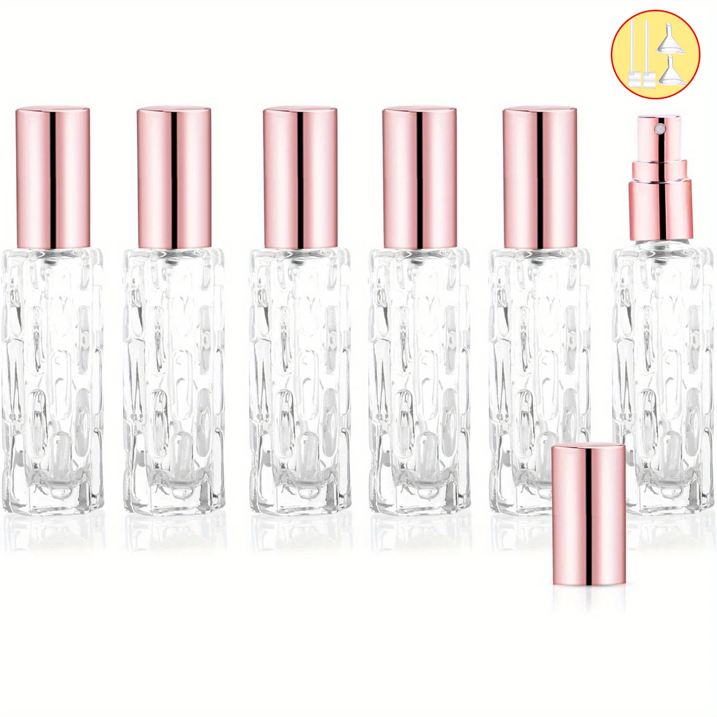 Podróżny zestaw atomizerów do perfum 10 ml z akcesoriami Fioletowy