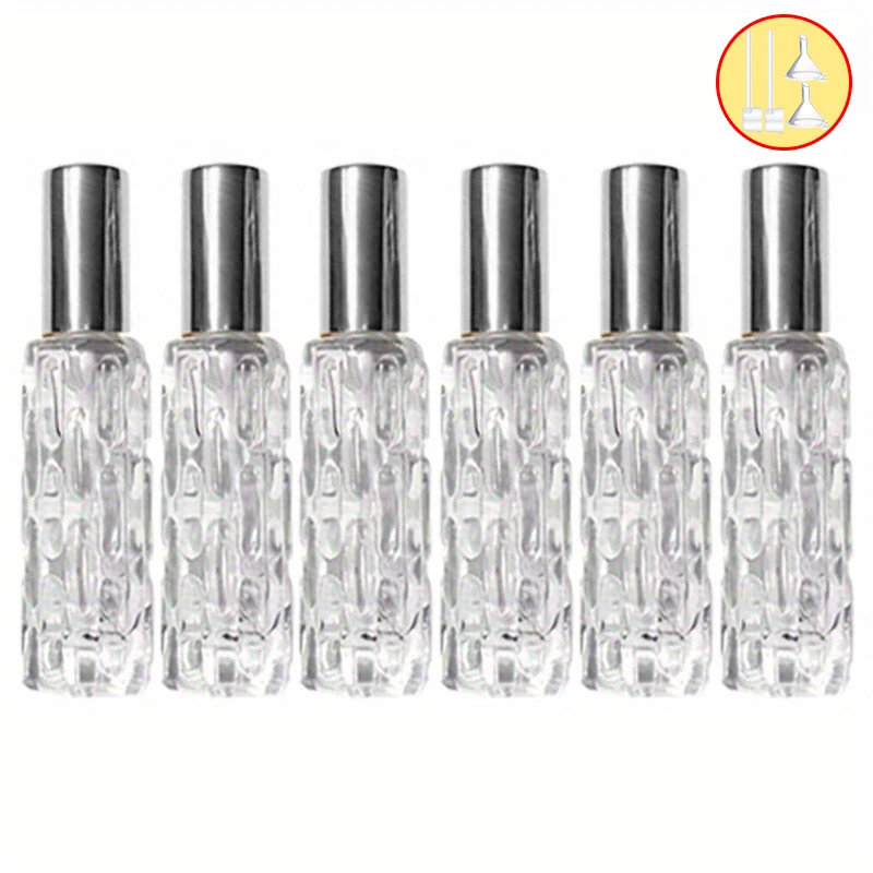 Podróżny zestaw atomizerów do perfum 10 ml z akcesoriami Srebrny