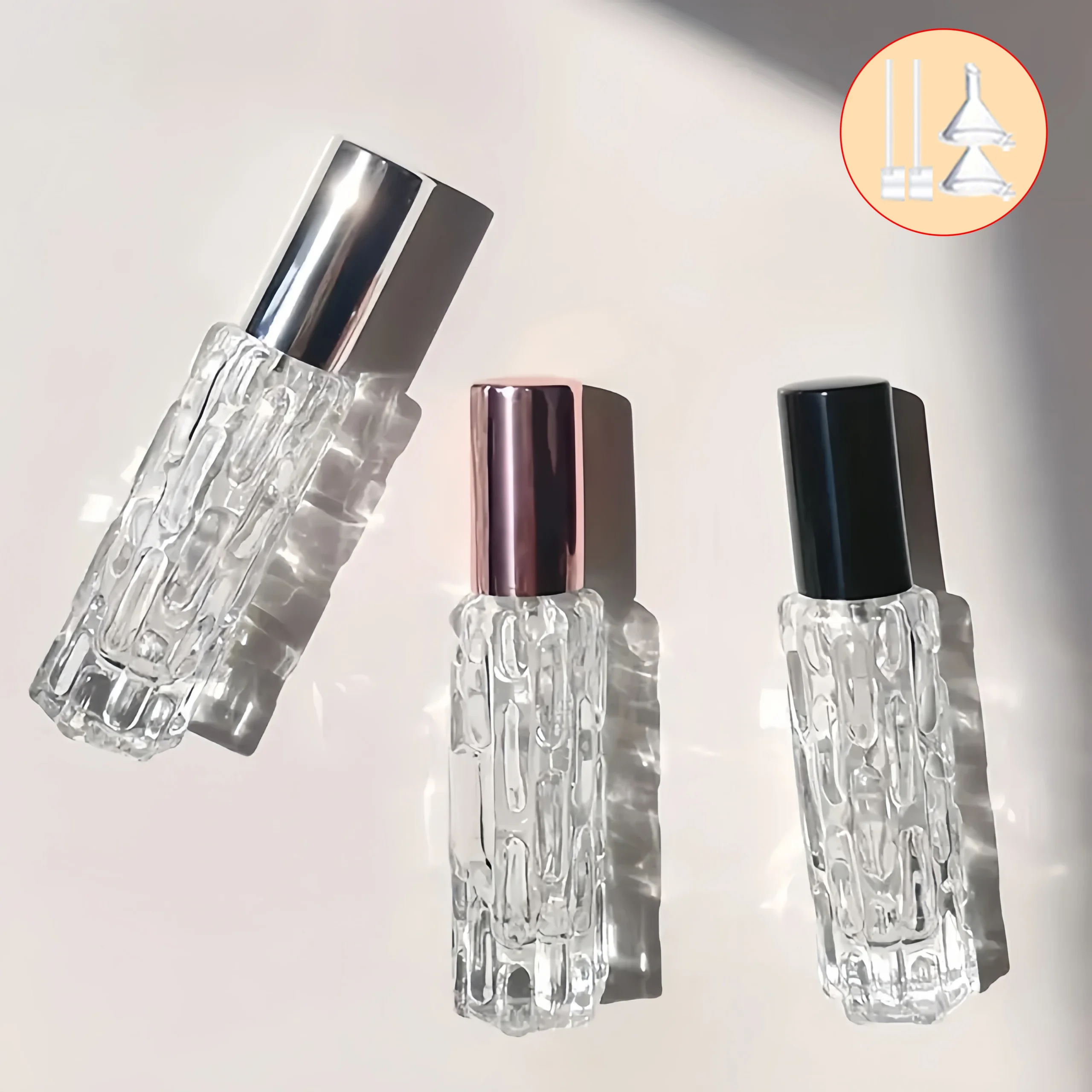 Podróżny zestaw atomizerów do perfum 10 ml z akcesoriami Wielo