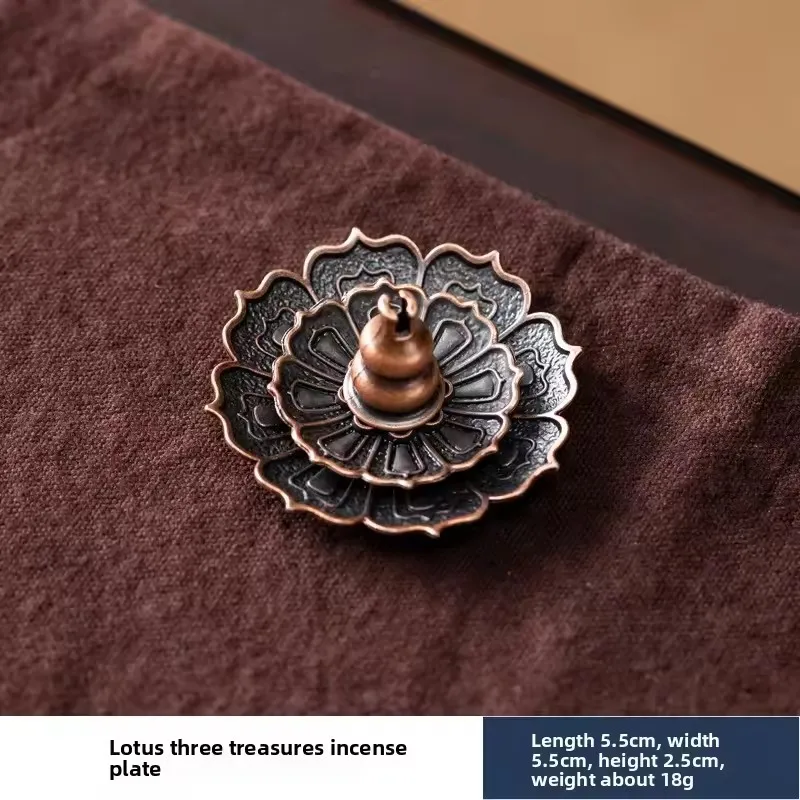 Podstawka na kadzidła lotos, mosiężny stojak Zen 2blh copper