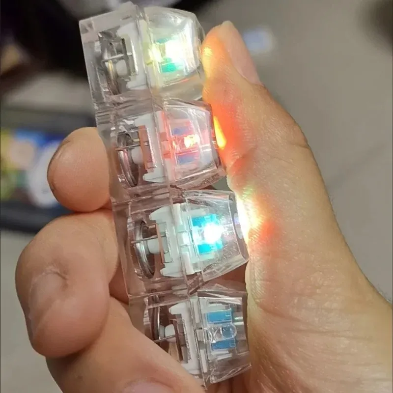 Podświetlana klawiatura antystresowa na biurko z przyciskami LED Czarny