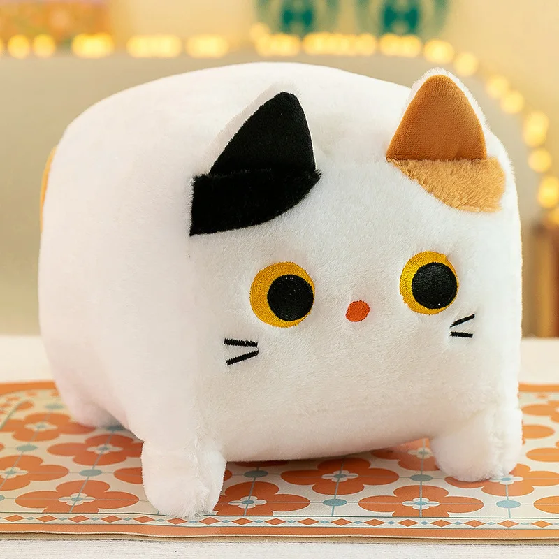 Poduszka pluszowa w kształcie kota kawaii Biały