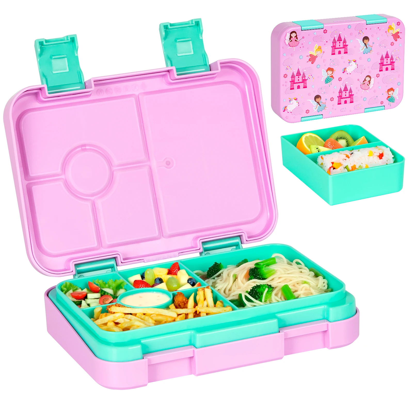Pojemnik na lunch bento dla dzieci, szczelny, do mikrofalówki Pomarańczowy
