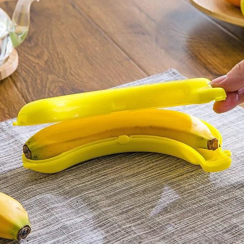 Pojemnik na banana podróżny - ochronny futerał na owoce żółty
