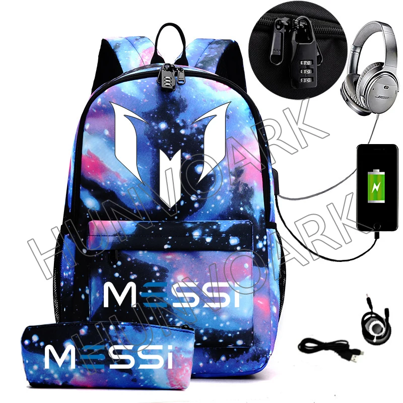 Pojemny plecak miejski na laptopa z portem USB Czerwony