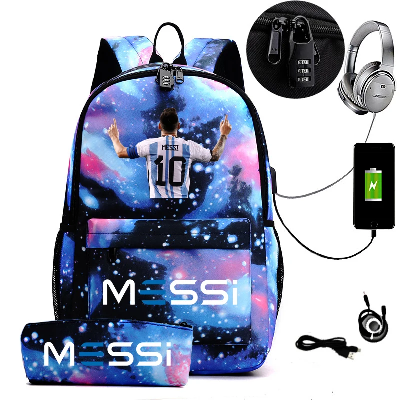 Pojemny plecak miejski na laptopa z portem USB Fioletowy