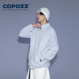 Polarowa bluza COPOZZ ciepła kurtka na narty unisex Szary
