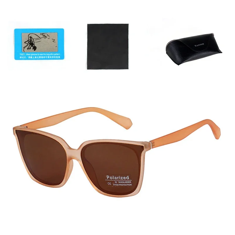 Polaryzacyjne okulary przeciwsłoneczne męskie UV400 6007 orangewithbox
