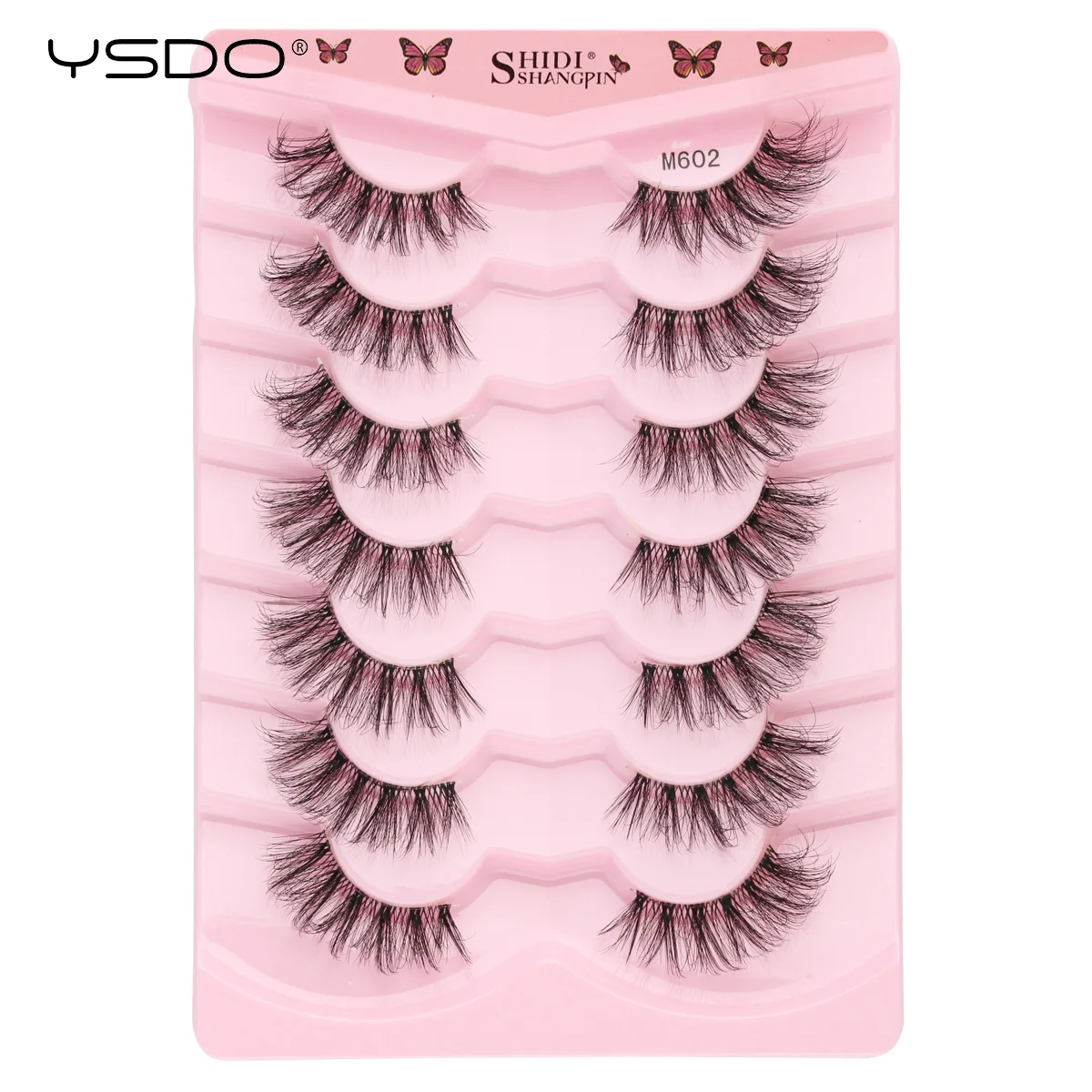 Półrzęsy kocie oko 5/7/10 par — miękkie naturalne 3D Ciepły żółty