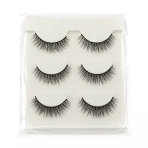 Półrzęsy naturalne miękkie cat eye — zestaw 3/5/10 par Czerwone wino