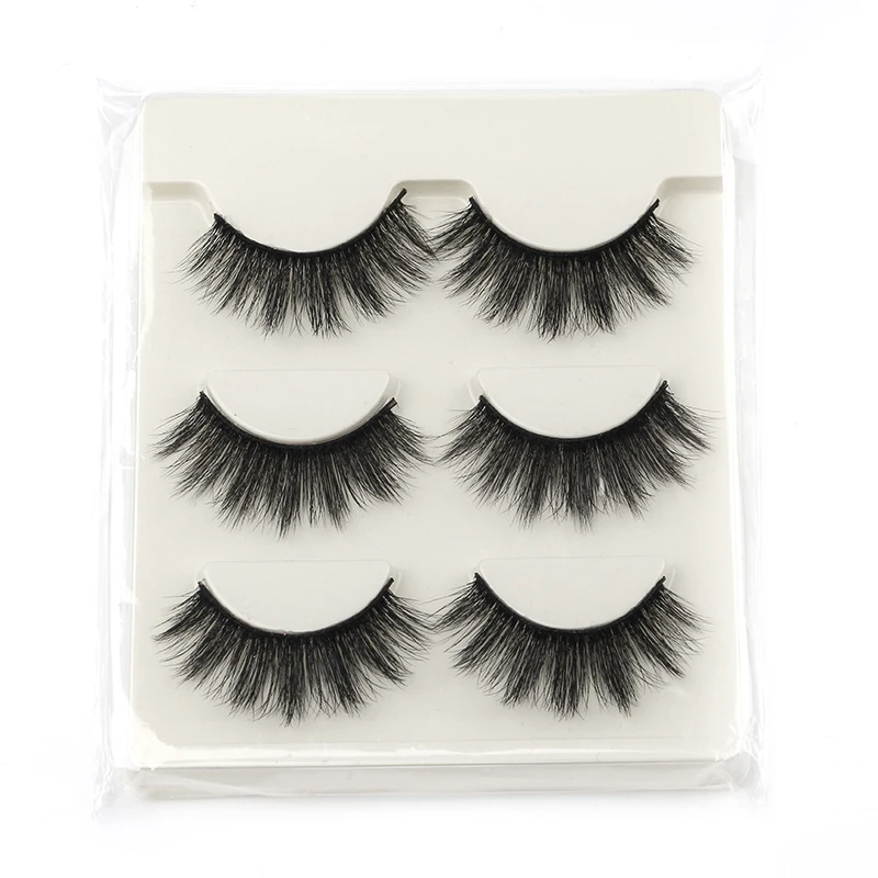 Półrzęsy naturalne miękkie cat eye — zestaw 3/5/10 par Różowy