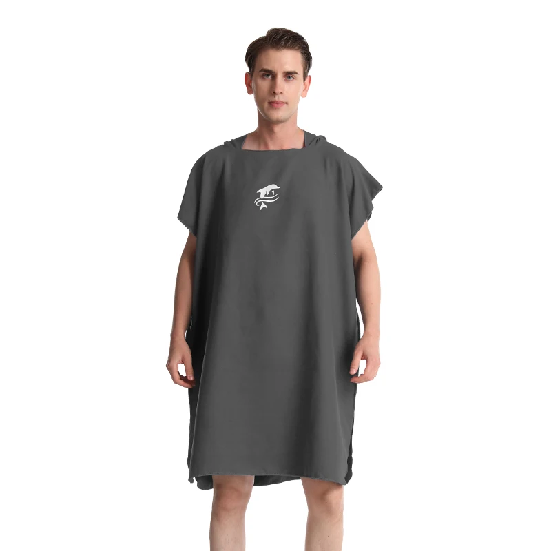 Ponczo surfingowe Mutao Unisex z mikrofibry szlafrok surfera Czerwony