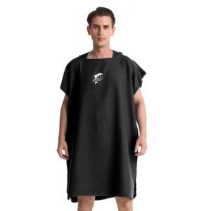 Ponczo surfingowe Mutao Unisex z mikrofibry szlafrok surfera Pomarańczowy