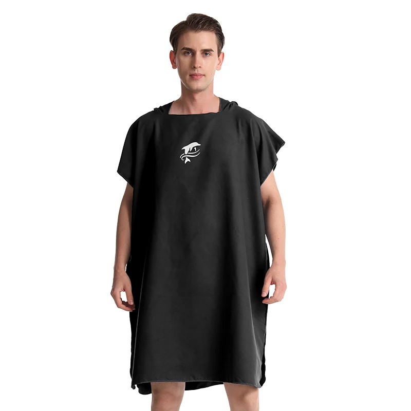 Ponczo surfingowe Mutao Unisex z mikrofibry szlafrok surfera Pomarańczowy