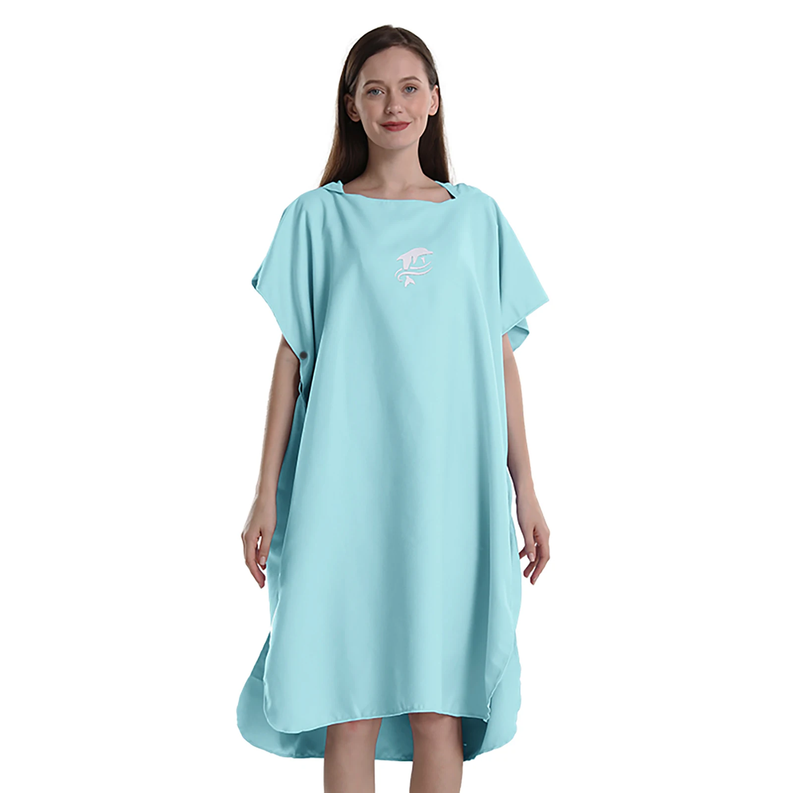 Ponczo surfingowe Mutao Unisex z mikrofibry szlafrok surfera Srebrny