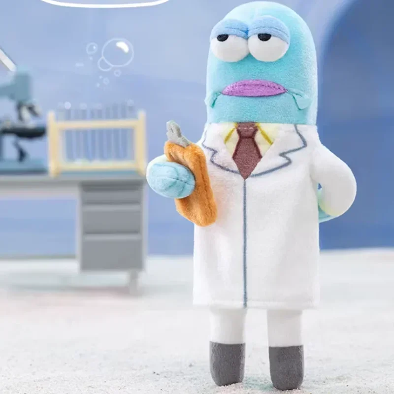 POP MART Bikini Bottom Buddies seria 2 – pluszak w blind boxie Scientist fish