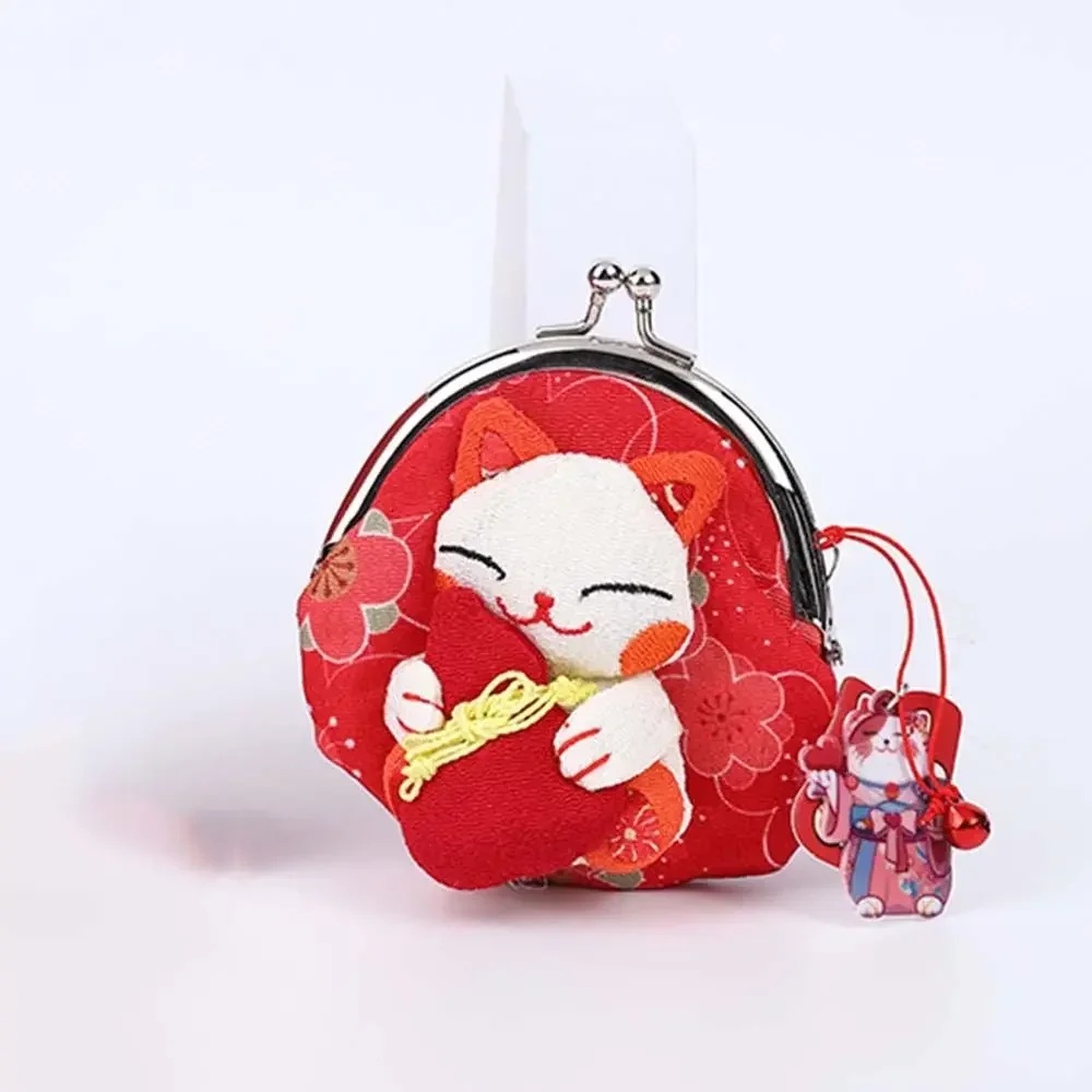 Portmonetka Maneki Neko - kot na szczęście Czarny