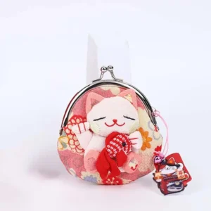 Portmonetka Maneki Neko - kot na szczęście Jasny