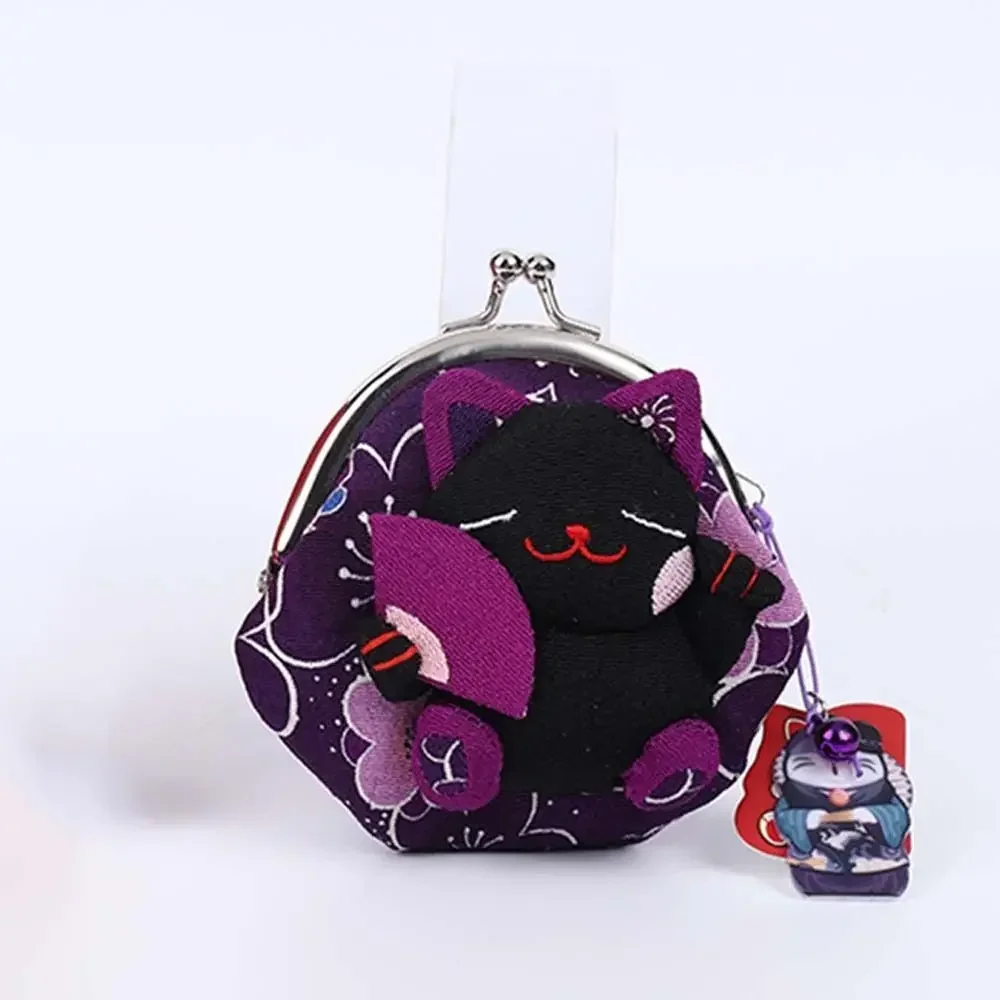 Portmonetka Maneki Neko - kot na szczęście Złoto
