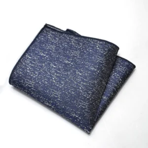 Poszetka poliester Paisley w paski do garnituru 25 cm Granatowy