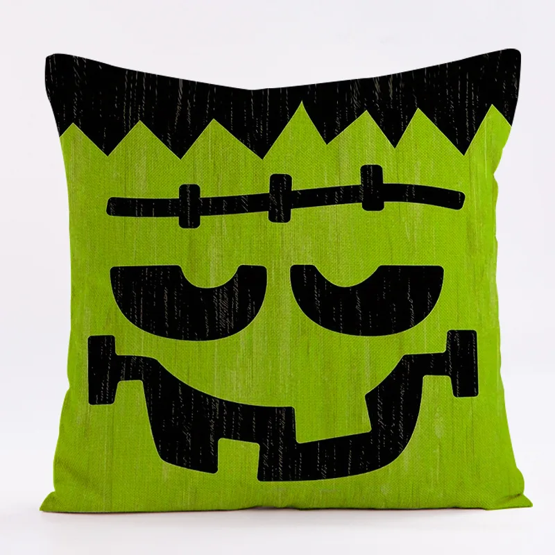 Poszewki na poduszki Halloween dynia i kot, 4 szt. Beżowy