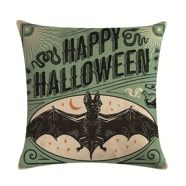 Poszewki na poduszki Halloween dynia i kot, 4 szt. Błękitny