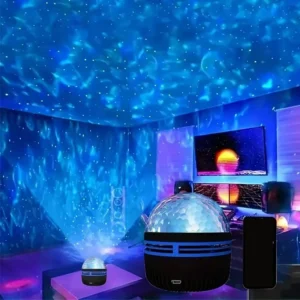 Projektor galaktyki LED RGB z pilotem na USB Water ripples
