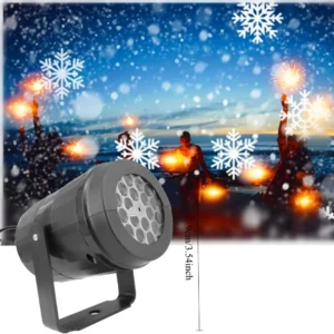 Projektor LED płatki śniegu na Boże Narodzenie Snowflake