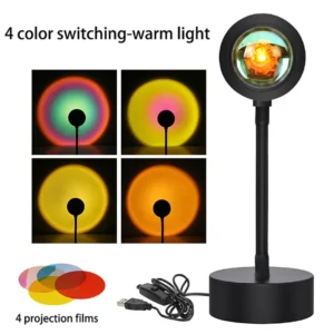 Projektor LED zachód słońca - lampka nocna RGB Nightlight