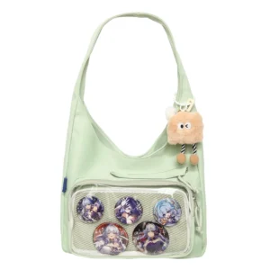 Przezroczysta torba Ita Bag w japońskim stylu - duża torba na ramię Zielony