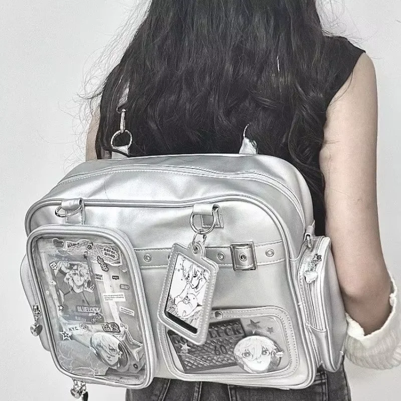 Przezroczysta torba Ita Bag Y2K na odznaki Srebrny