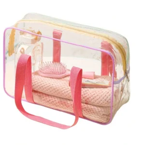 Przezroczysta torba plażowa z PVC w stylu makaroników Large size