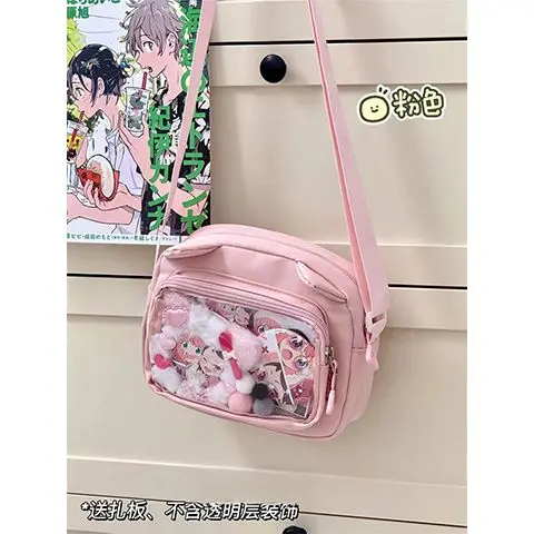 Przezroczysta torebka ita bag na telefon - crossbody Różowy