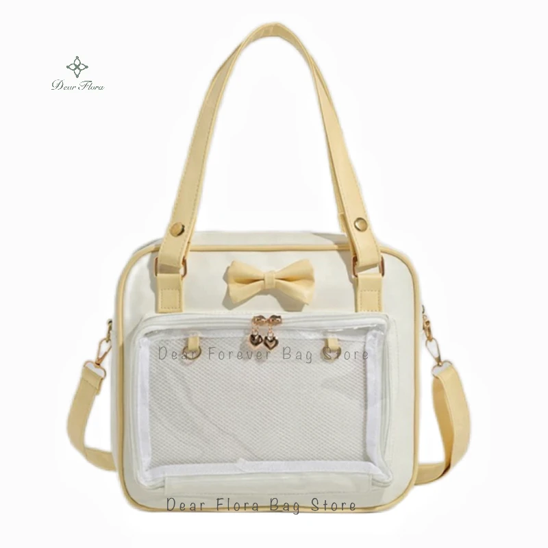 Przezroczysta torebka Ita Bag z kokardą Y2K — styl Lolita Beżowy