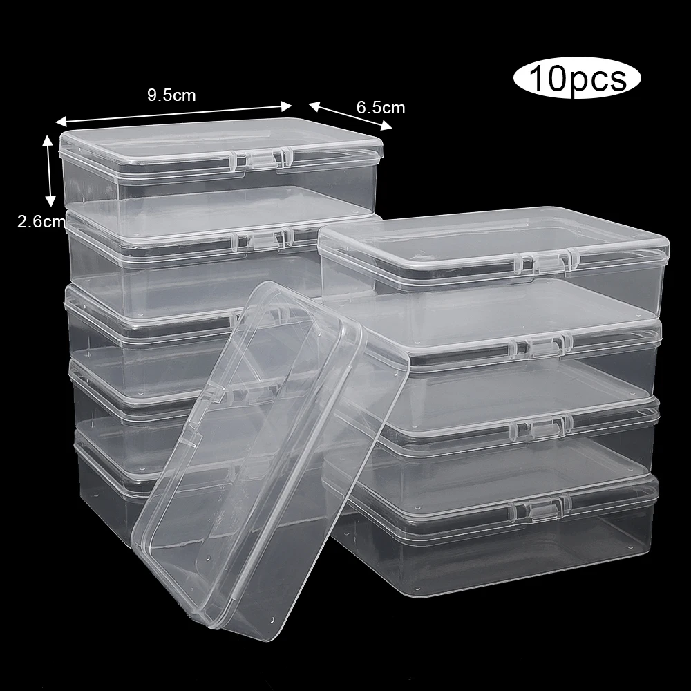 Przezroczyste pudełka na karty do gry i drobiazgi 10pcs