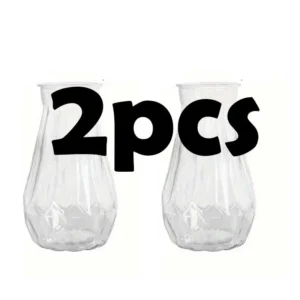 Przezroczysty wazon w stylu diamentowym do dekoracji stołu 2pcs