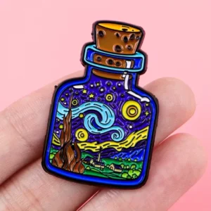 Przypinka emaliowana Van Gogh Gwiaździsta noc Uniwersalny