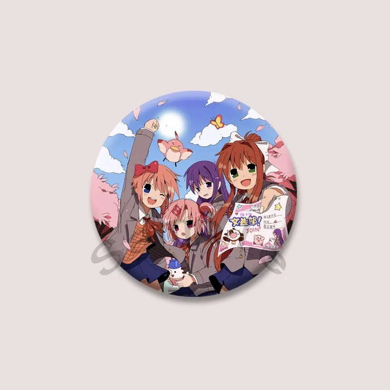 Przypinki kolekcjonerskie Doki Doki Literature Club 32 mm