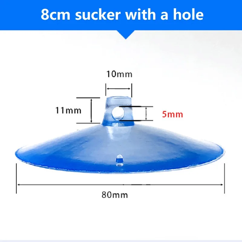Przyssawki PVC 85 mm z podwójnymi otworami - zestaw 5 szt. Biały