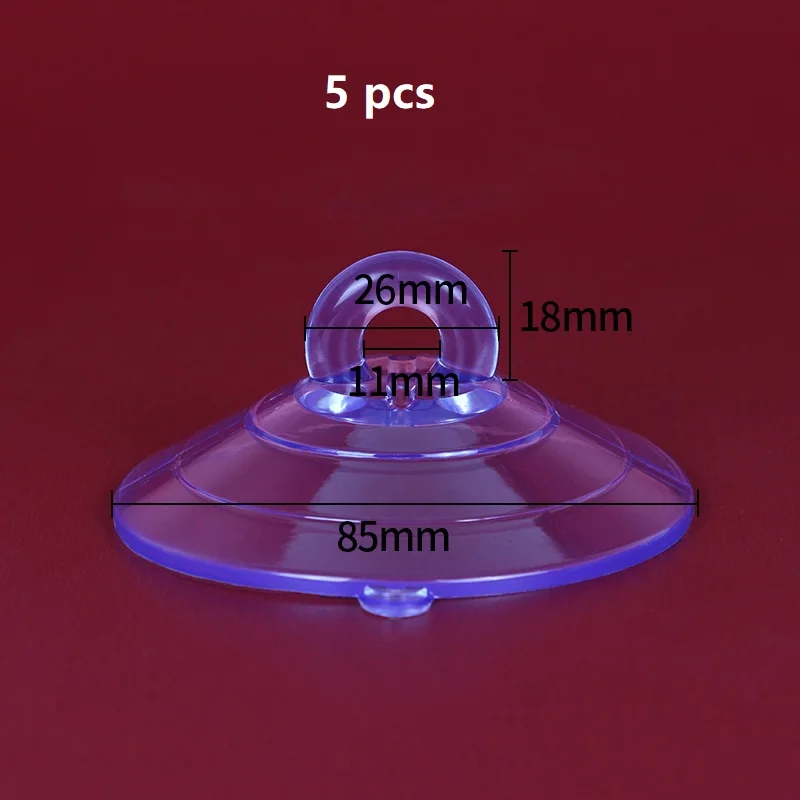 Przyssawki PVC 85 mm z podwójnymi otworami - zestaw 5 szt. Jasnożółty
