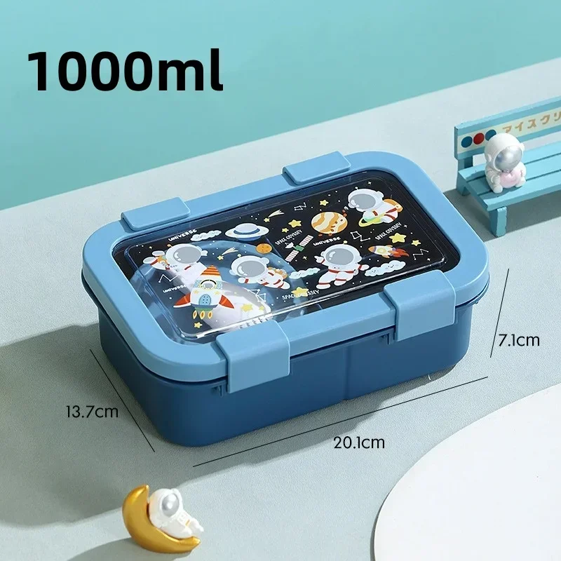Pudełko na lunch bento z miską na zupę, szczelne, 1350 ml Biały