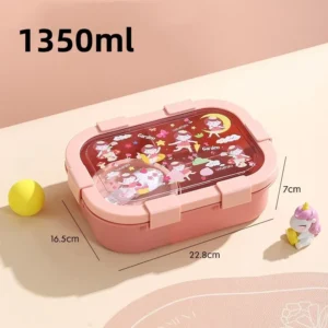 Pudełko na lunch bento z miską na zupę, szczelne, 1350 ml Zielony